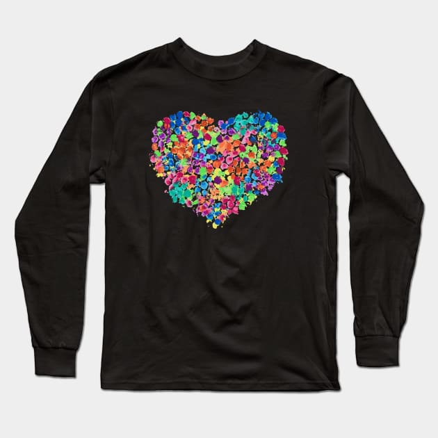 Love by dots - watercolor art Long Sleeve T-Shirt by Watercoloristic